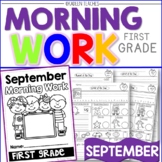 First Grade Morning Work-September