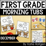 First Grade Morning Work Tubs for December
