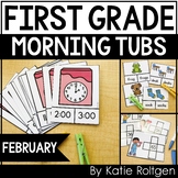 First Grade Morning Work Tubs for February