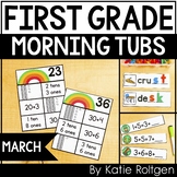 First Grade Morning Work Tubs for March