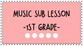 First Grade Music Sub Lesson- 41 Pages- Coloring Pages and