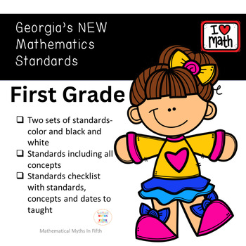 Preview of First Grade NEW Math Standards | NEW Georgia Math Standards First Grade