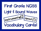 First Grade NGSS Light and Sound Waves Vocabulary Cards