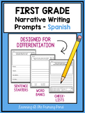 SPANISH Writing Prompts For First Grade Narrative Writing