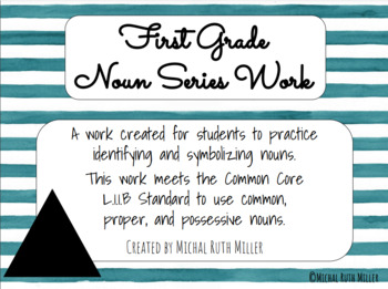 Preview of First Grade Noun Series Work
