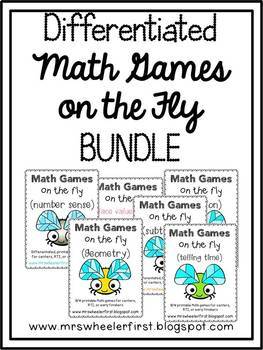 Preview of First Grade Number Math Games BUNDLE