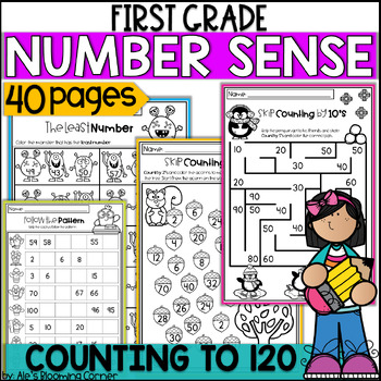 Preview of Number Sense First Grade Worksheets Activities Games Counting to 100 and 120