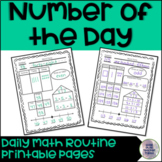 First Grade Number of the Day Worksheets | Number Sense Ac