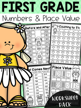 Preview of First Grade Numbers and Place Value Worksheets
