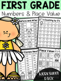 First Grade Numbers and Place Value Worksheets