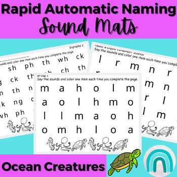 Preview of First Grade Ocean Rapid Automatic Naming Letter-Sound Correspondence Fluency
