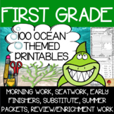 First Grade Ocean Themed Worksheets {100 Standards Aligned