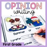 First Grade Opinion Writing Prompts and Worksheets