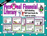 First Grade Personal Financial Literacy Word Problem QR Ta