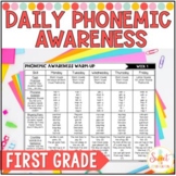 First Grade Phonemic Awareness Daily Warm Up Lessons Bundl