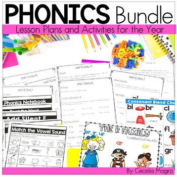 Preview of First Grade Phonics BUNDLE Full Year Phonics Curriculum and Activities