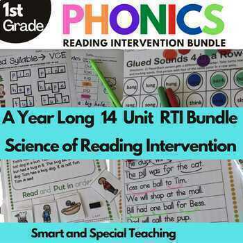 Preview of First Grade Phonics RTI Intervention Orton Gillingham  (Science of Reading) SoR