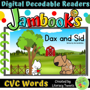 Preview of First Grade Phonics CVC Word Decodable Book - Digital