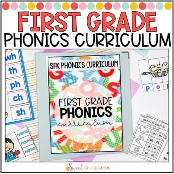 Preview of First Grade Phonics Curriculum Bundle | Lessons and Activities for the Year