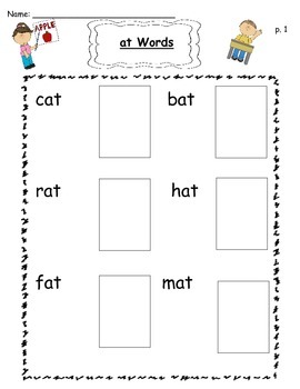 First Grade Phonics Cut and Paste Activities by Nora Green | TpT