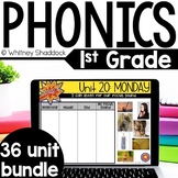 First Grade Phonics Digital Lessons and Curriculum Units BUNDLE