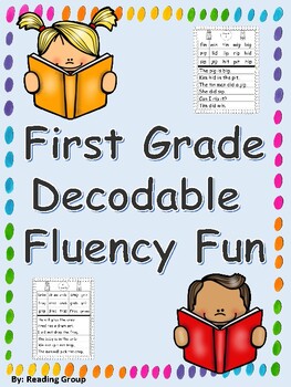Preview of Decodable Phonics Fluency Fun- 1st grade