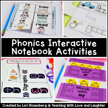Preview of First Grade Phonics Interactive Notebook