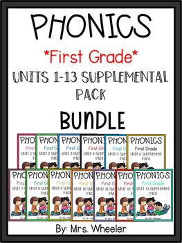 Preview of First Grade Phonics:  Level 1  Supplemental Pack BUNDLE