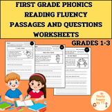 First Grade Phonics Reading Fluency Passages and Questions
