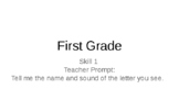 First Grade Phonics Skill Assessment and Scoring Guide