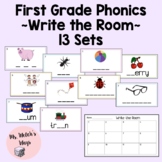 First Grade Phonics Write the Room Set, 10 Sets!