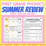 First Grade Phonics Summer Review Packet