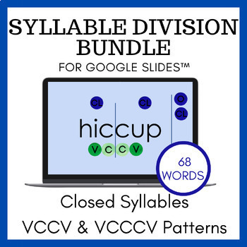 Preview of First Grade Phonics Syllable Division Rules Intro Bundle for Google Slides™️