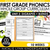 First Grade Phonics Unit 2 DIGRAPHS + BLENDS | Lessons, Wo