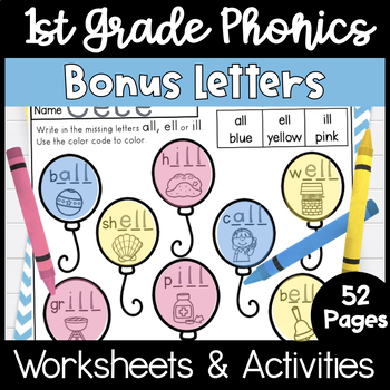 Preview of First Grade Phonics Unit 4 Bonus Letters and Trick Words