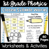 First Grade Phonics Unit 9 Closed syllables and Vowel Teams