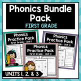 First Grade Phonics Units 1 - 3 Bundle