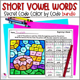Short Vowel Review Phonics Worksheets CVC words, Blends & 