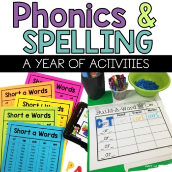 Preview of First Grade Phonics and Spelling Activities for the ENTIRE YEAR