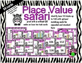 Place Value to 120 - 32 Task Cards with/without QR and opt
