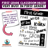 First Grade Poster [Keywords for Learning] | Classroom Management
