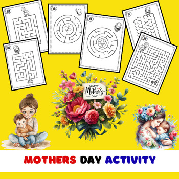 Preview of First Grade PreK Kindergarten Mothers Day Game May Activity