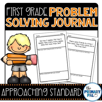 Approaching Standard First Grade Problem Solving Journal Distance Learning