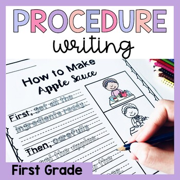 Preview of First Grade How To Writing Prompts and Worksheets | Procedure Writing