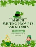 First Grade R.A.C.E.S. Writing Prompts with Stories - March
