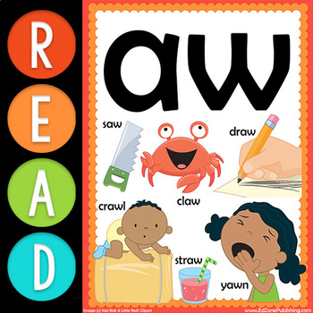Preview of First Grade READ:  Vowel Team AW