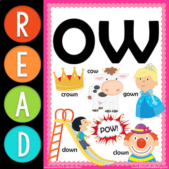 First Grade READ: Vowel Team OW by Kindergarten Mom | TPT