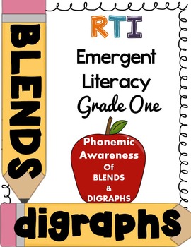 Preview of First Grade RTI - Phonemic awareness of blends/digraphs