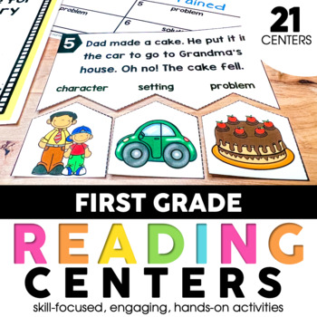 Preview of First Grade Reading Centers - 1st Grade Reading Comprehension Activities