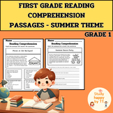 First Grade Reading Comprehension Passages - Summer Theme 